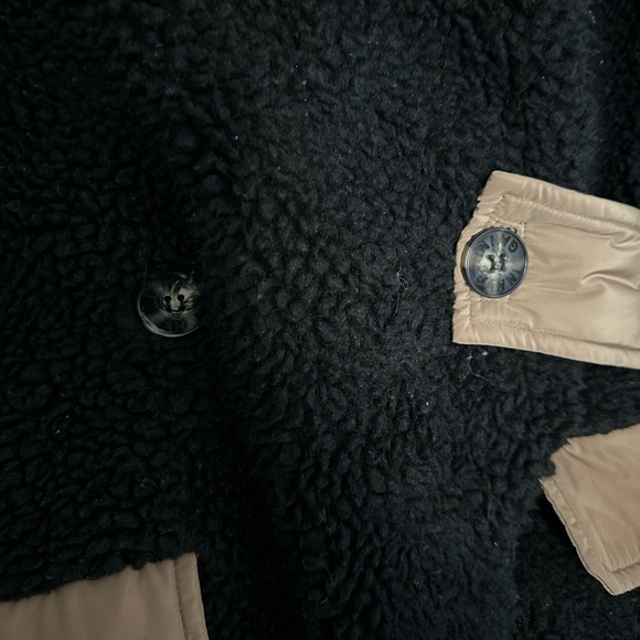 GANNI two tone wool long Sherpa Teddy coat Sz 34 Small S - Picture 3 of 14